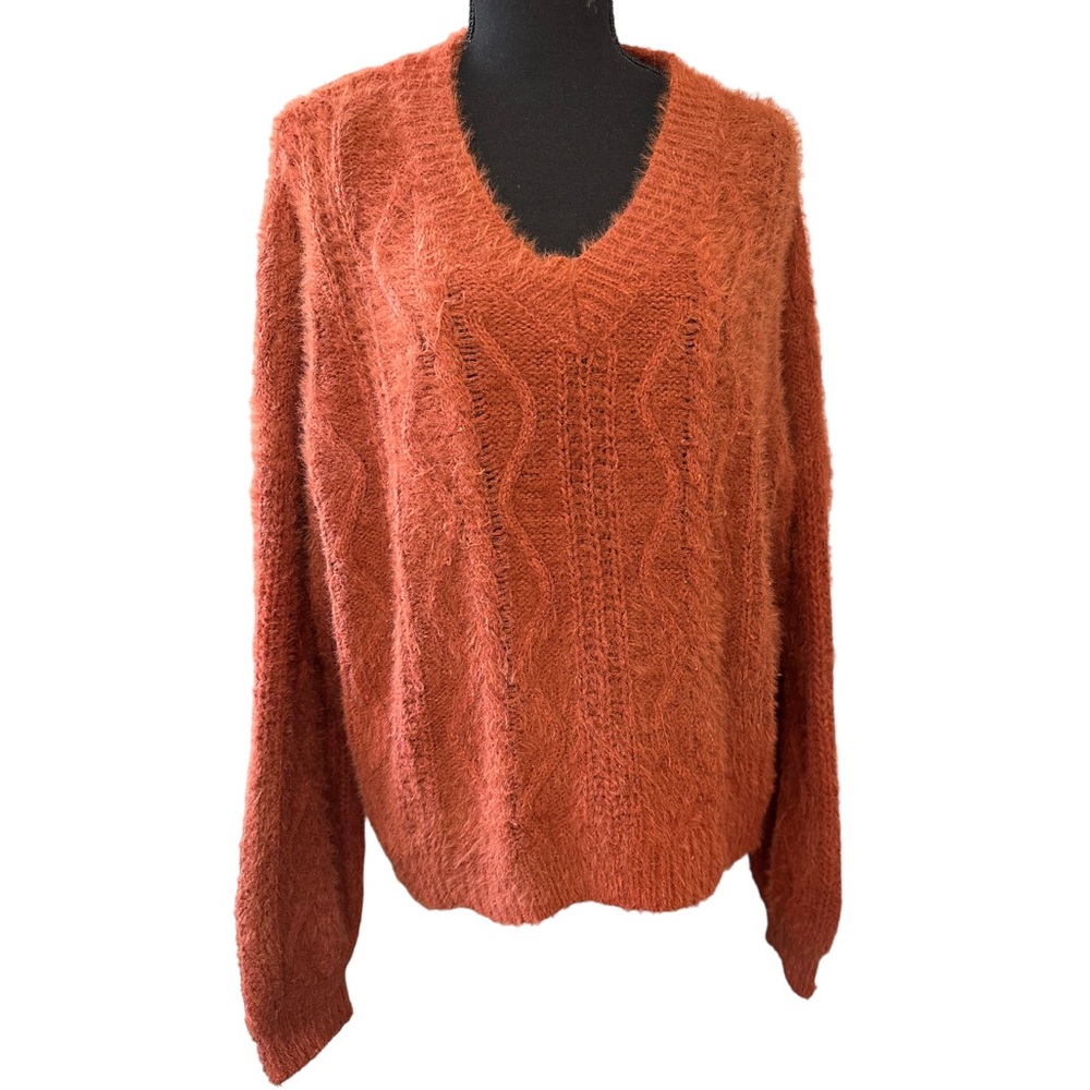 Lulus Burnt Orange Boxy Oversized Sweater Size S